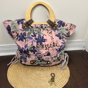 Guess Khaki Prints Boho Tote Bag